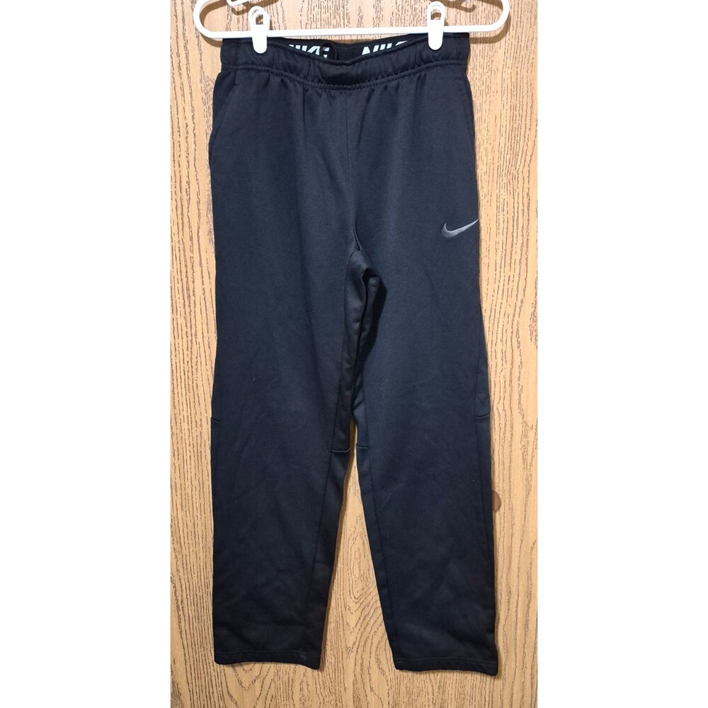 Nike Boys Youth Black Dri Fit Sweatpants Breathable Elastic Waist Size S